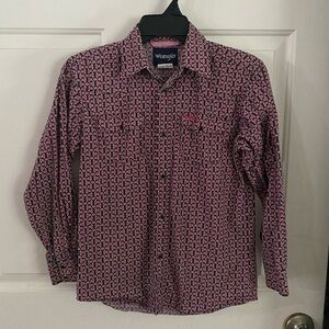Wrangler Boys snap button down